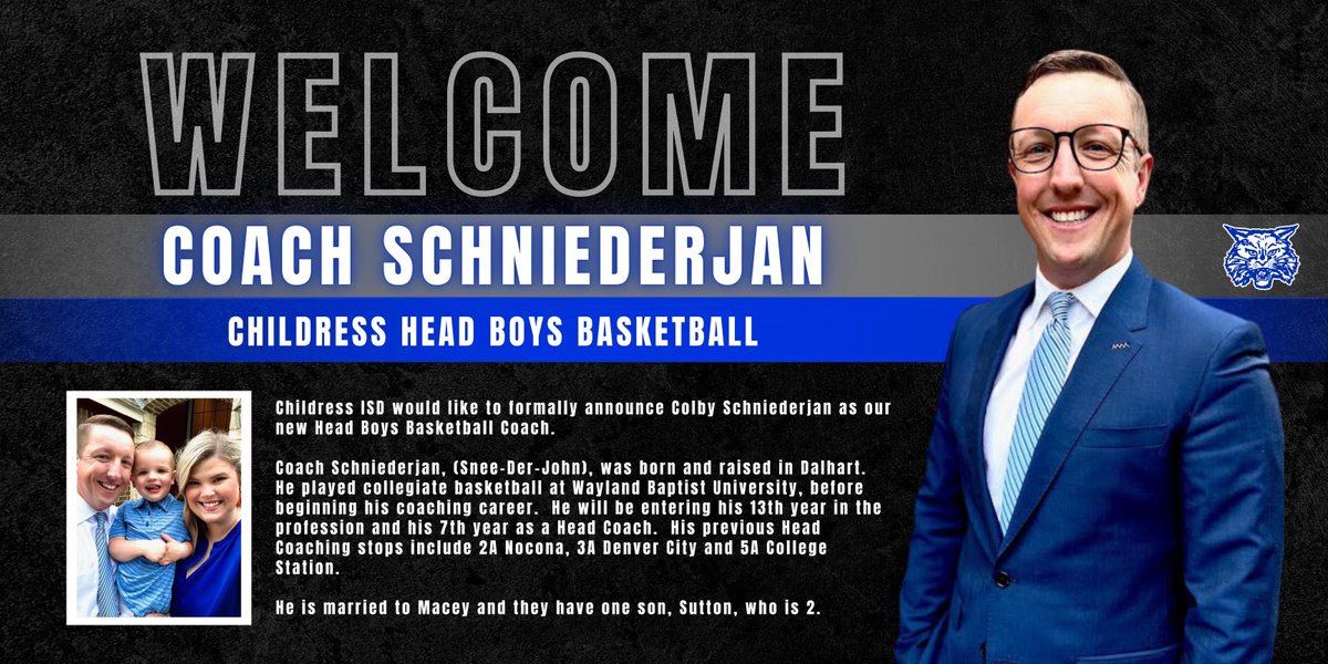 Welcome to Childress Coach Schniederjan!