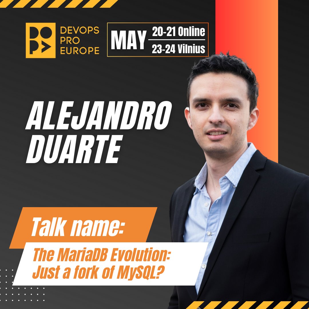 Don't miss Alejandro Duarte's talk at DevOps Pro Europe 2024! Learn about database management, deployment, and DevOps practices. Register now: devopspro.lt/tickets-paymen… 🚀💻