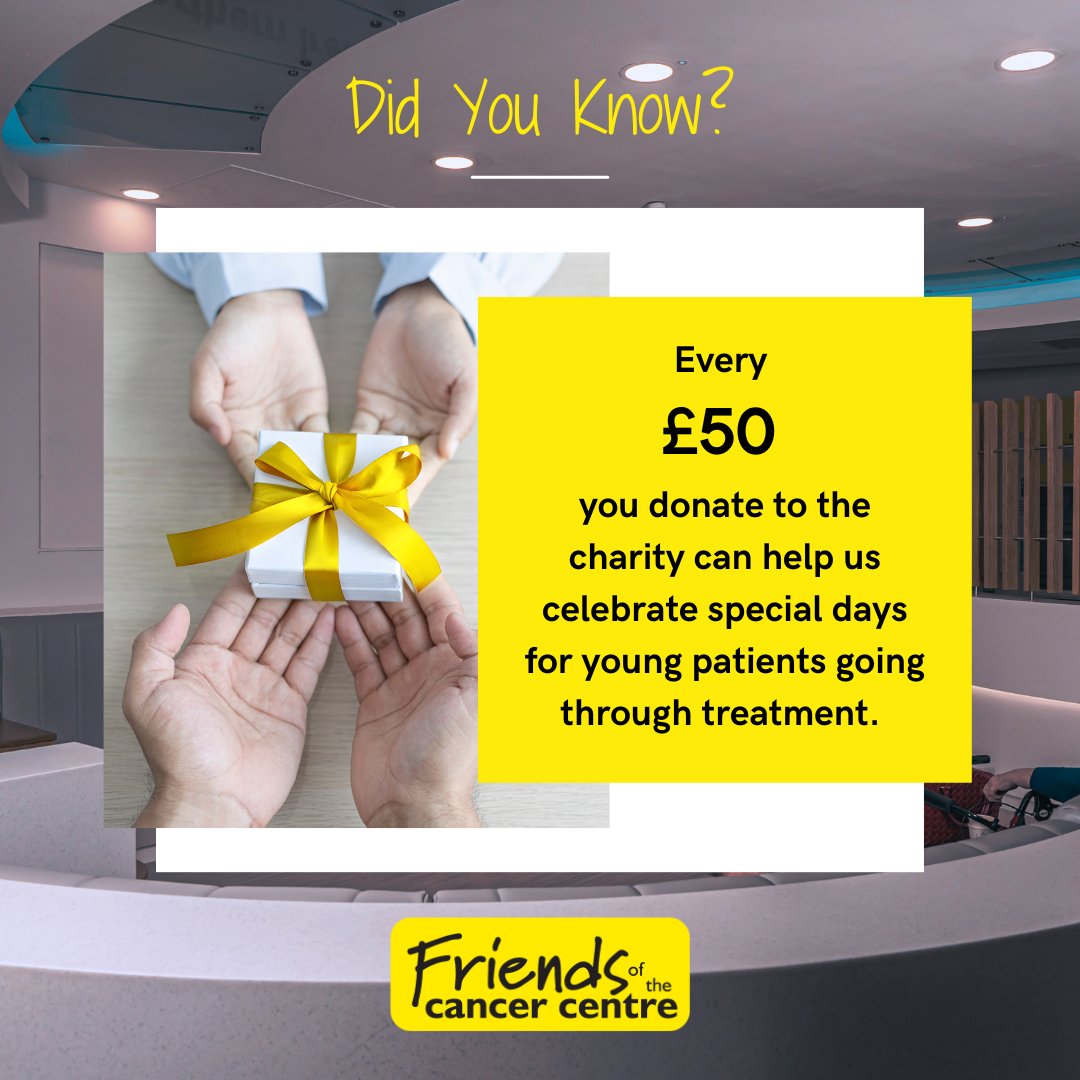 April is #TYAcancerawarenessmonth, highlighting the experience of those diagnosed between 14-25. We support the TYA team to mark occasions with a gift, helping patients to know their treatment team are thinking of them. Help us support more young people: shorturl.at/dlmvR