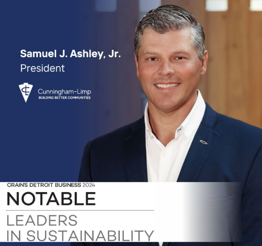 EAFocusInc's tweet photo. Congratulations to @cunninghamlimp President Samuel Ashley who has been named a 2024 Notable Leader in Sustainability by @crainsdetroit 🎉🌟🌎 https://t.co/EAeDfAjIRX
#buildingbettercommunities #Construction #developers https://t.co/6dyvqDWu3K