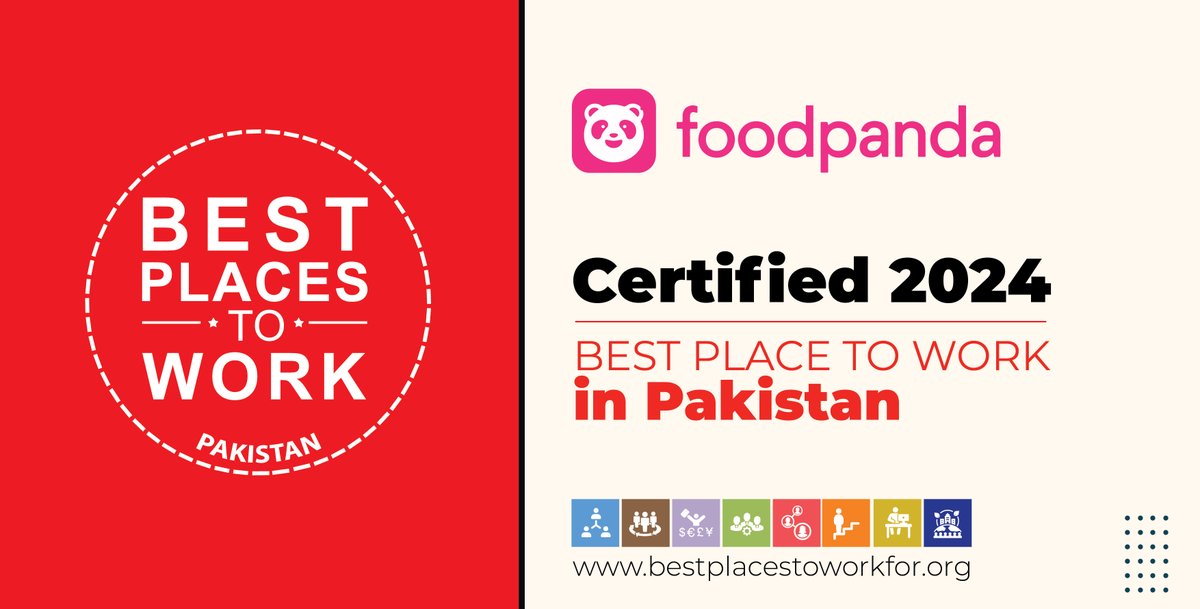 Congratulations to @foodpanda_pk for achieving the #BestPlacestoWork in #Pakistan for 2024. @foodpanda_pk is an #online #food and #grocery delivery #platform owned by #Berlin-based Delivery Hero. #bestemployers #employersofchoice #Pakistan