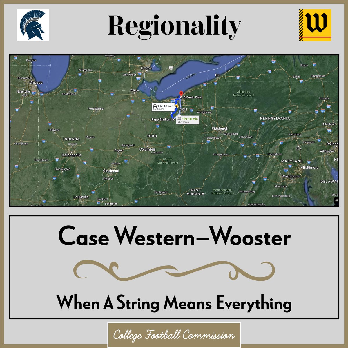 Case Western-Wooster: When A String Means Everything 🎣🐟🐠🐡🪝🏆 This rivalry between Case Western Reserve and Wooster was born in 1984, has been played 25 times, and features an all-time unique traveling trophy! 🧵(1/6)
