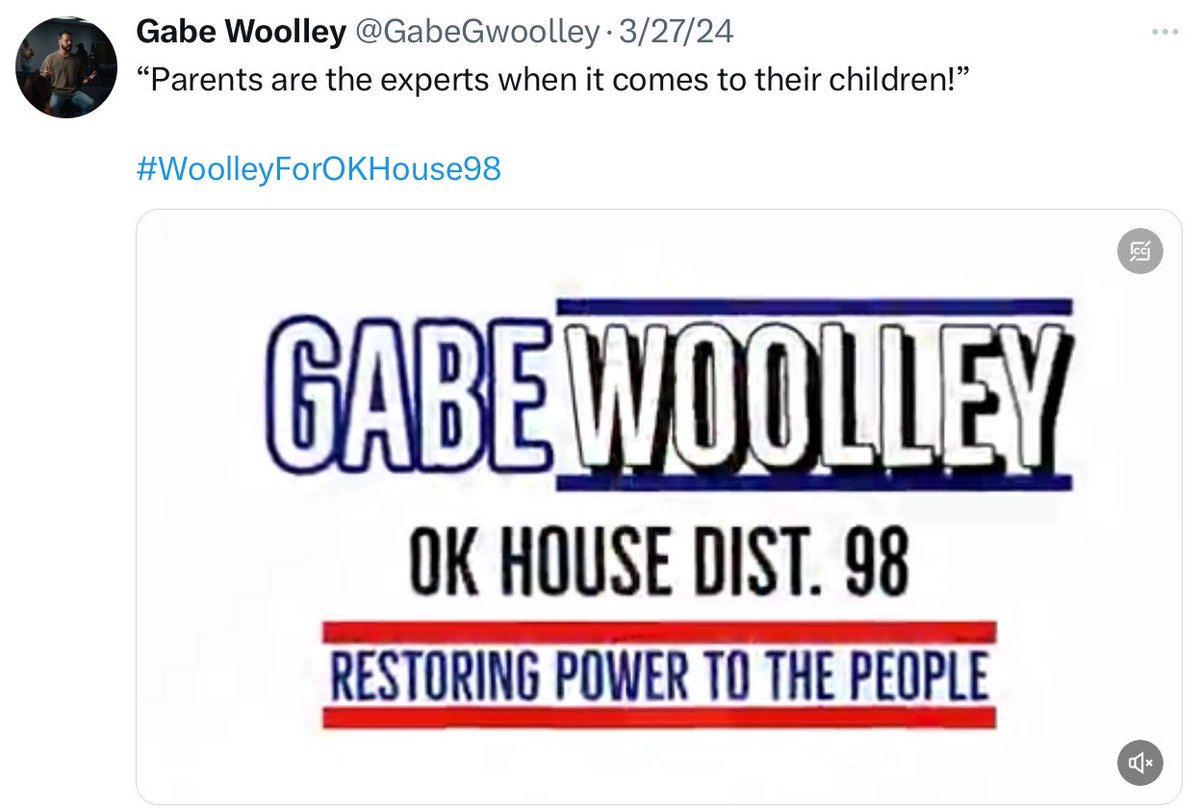 Oklahoma: Vote for Dean Davis’ Opponent:

Vote For Gabe Woolley 🇺🇸 

Gabe is an advocate for #WeThePeople & #SaveOurChildren 

@GabeGwoolley