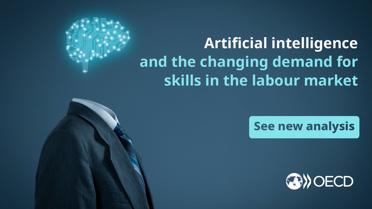 7⃣2⃣% of jobs highly exposed to #AI require management skills. But in the workplaces most exposed, the demand for management #skills is starting to decrease. This does not mean the jobs will disappear, but skill requirements will change. Learn+ 👉 bit.ly/4aOdBCu #OECDai