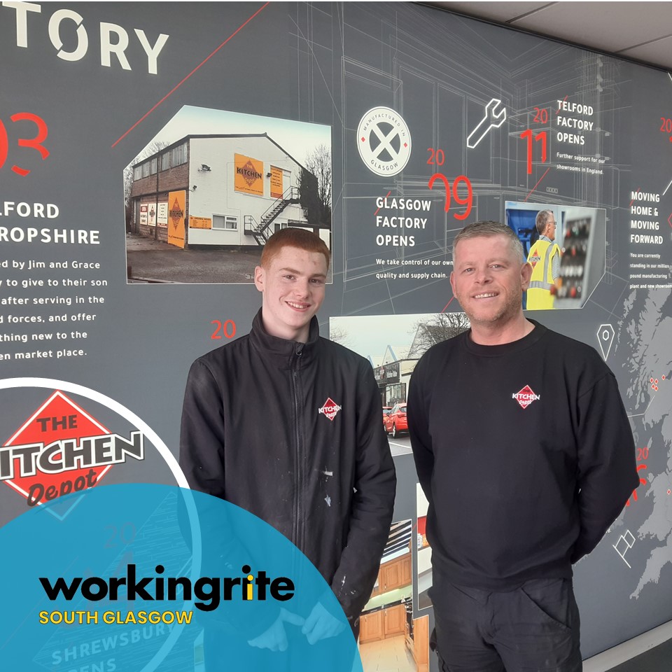 Jack from our @GlenOaksHousing project has secured a full-time job in Kitchen Manufacturing at @thekitchendepot. He says he's learned many different skills from his mentor Graeme, & that all the staff are absolutely amazing. He’s now looking forward to a promising future ahead.