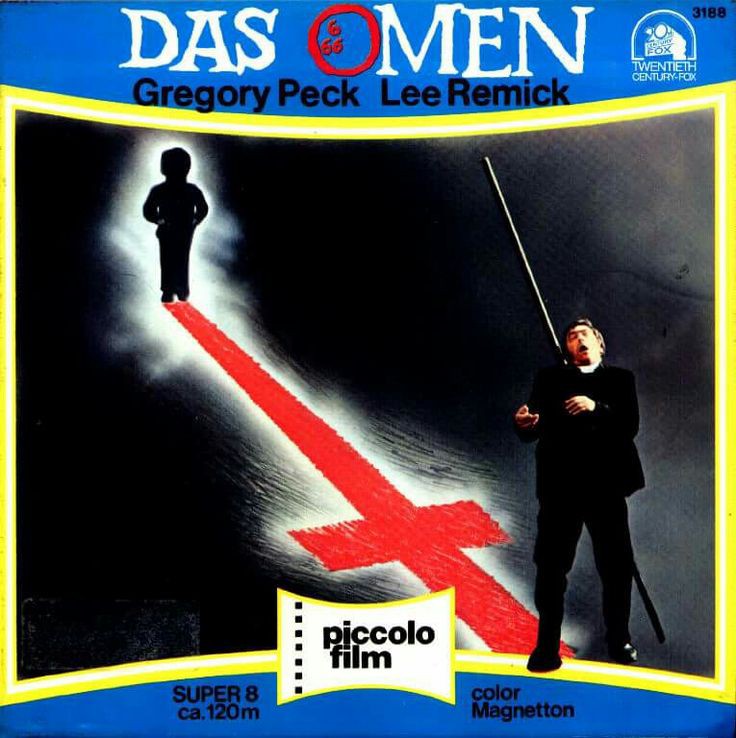German Super 8 box art for #TheOmen (1976 - Dir. #RichardDonner) #GregoryPeck #LeeRemick #DavidWarner #PatrickTroughton