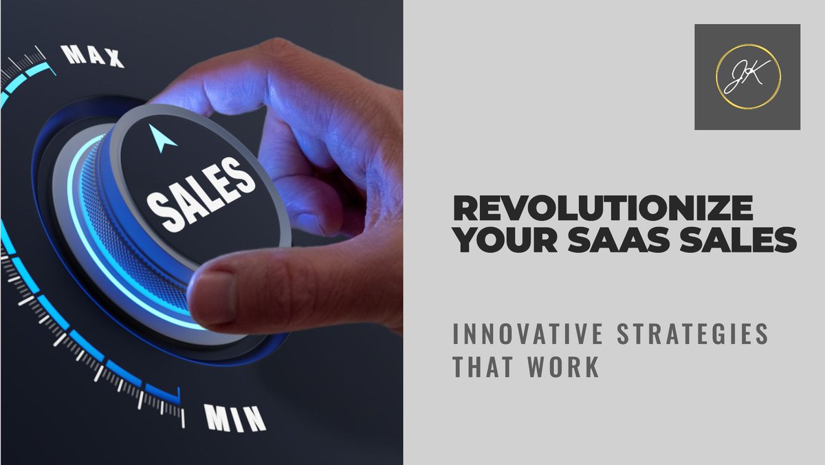 Revolutionize your SaaS sales strategy! 🌟 Dive into innovative strategies that are setting the pace in the SaaS industry. Ready for growth? 🚀 Explore more at jjkprofessionalservices.com. #SaaS  #salestips  #innovations  #BusinessGrowth