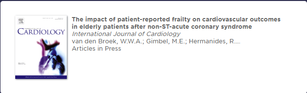 #CRHFTAuthors New Publication! The impact of patient-reported frailty on cardiovascular....This article can be found on the Chesterfield Royal Research Repository: librarycrhft.co.uk/chesterfieldro……… @royalhospital @crhft_education