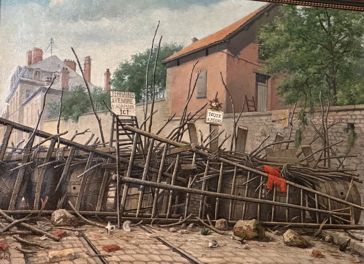 Visite du musée de Limoges: tableau peint par Paul-Laurent Courtot au lendemain des manifestations d’avril 1905 commencées pour protester contre les harcèlements sexuels du patron de l’usine Haviland envers les porcelainières.