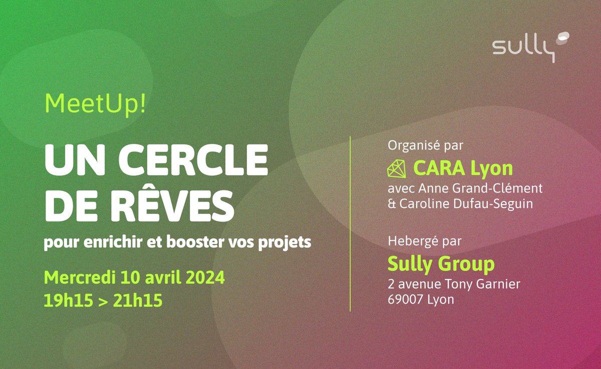 📣 Le 10 avril, a eu lieu le MeetUp chez #SullyGroup organisé par le Club Agile Rhône Alpes Lyon !

🔎 Anne Grand-Clement & Caroline Dufau-Seguin ont animé : 'Un cercle de rêves pour enrichir et booster vos projets'
@cara_lyon #ITAgility #Agilité #DigitalServices #GestiondeProjet