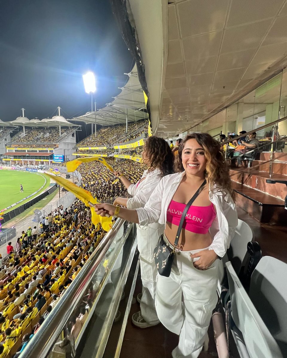 Surabhi and Samriddhi At IPL Supporting Chennai Super Kings. 💛 ✨ #Chinkiminki #Surabhi #Samriddhi #IPL2024 #Cricket #MSDhoni #Chennai