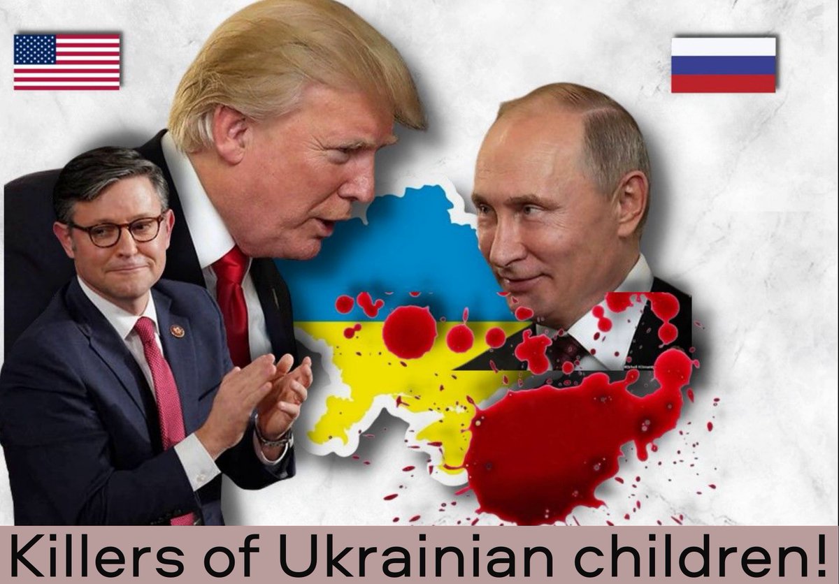 One team! These people are responsible for the murders of Ukrainian children, women and old people! Trump and his Maga group have become Putin's servants and are responsible for the death of Ukrainians! If you agree, repost! @realDonaldTrump