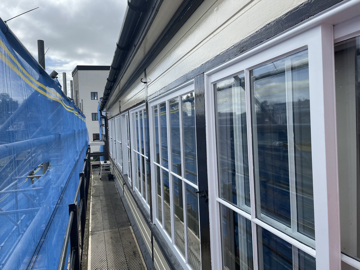 Thank you to @NetworkRailWAL for showing me round Grade II listed Shrewsbury Crewe Junction Signal Box, ‘the other one’, during restoration works. Good to see it up close during restoration works while scaffolding in place. We are supporting this work with a grant.