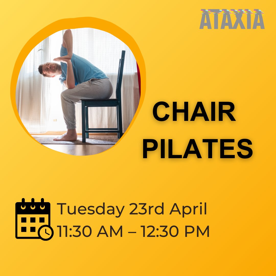 Join us from 11:30 to 12:30 for a session run by Sonia Forde, a Pilates instructor with over 17 years of experience. There's a limited number of places available for this session so don't delay in signing up! Register here: bit.ly/49djpnS #AtaxiaUK