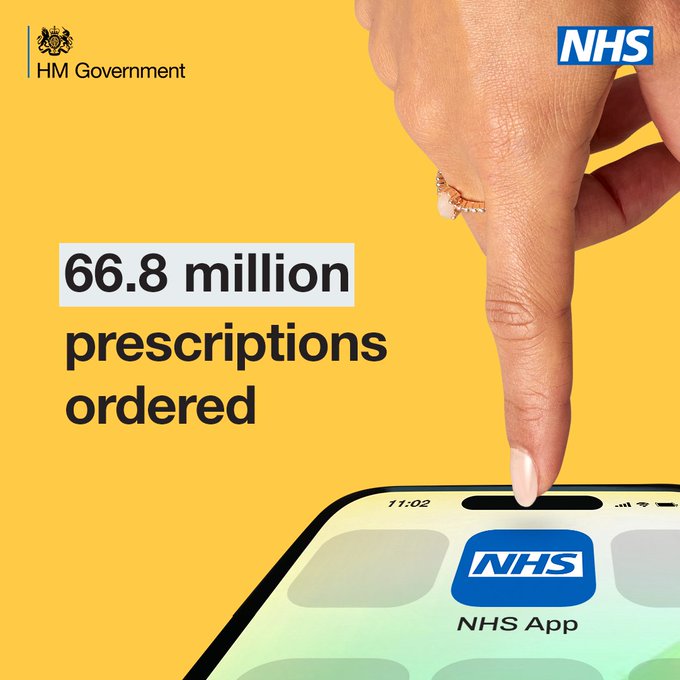 From today, you can now use the NHS App to access prescriptions for the very first time, allowing you to track when your prescriptions are issued and view your prescribed medication. Find out more ➡️ nhs.uk/nhs-app/nhs-ap…