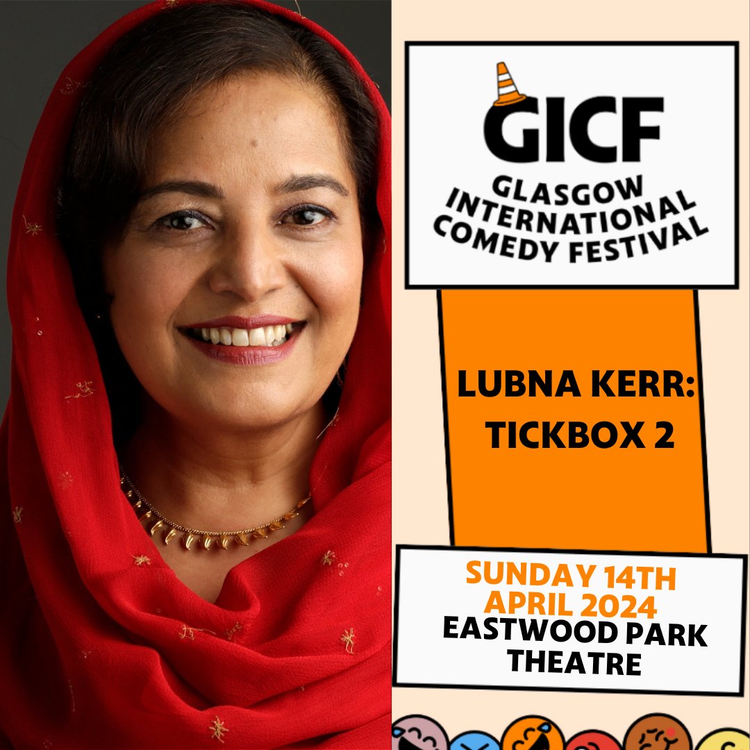 We know we said we were done BUT...😎 **Rescheduled as part of Eid celebrations** Lubna Kerr explores her family’s journey sharing the challenges encountered with humour and emotion❤️ 🎟⬇️ glasgowcomedyfestival.com/events/lubna-k…