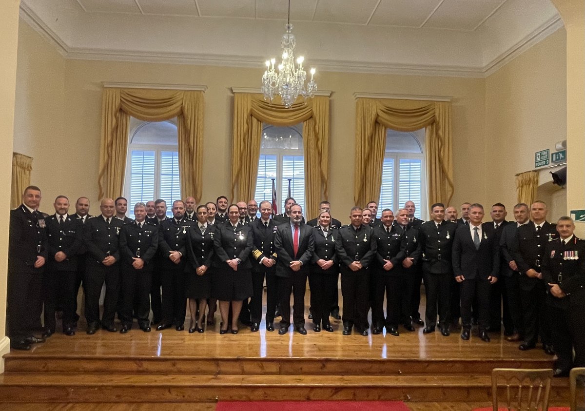 Over 670 years of dedication to public service recognised in the award of the Long Service and Good Conduct Medals to our firefighters and police officers. Congratulations and immense gratitude.