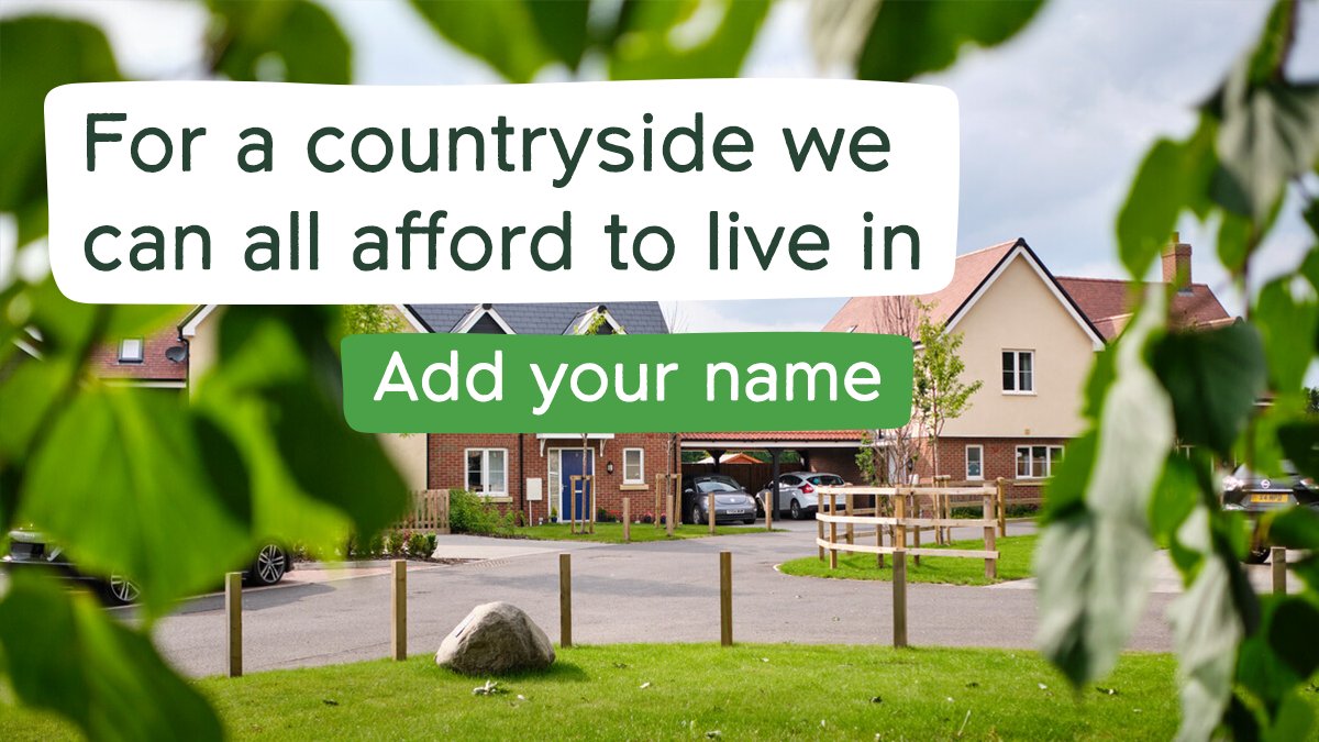 A chronic lack of affordable and social housing is fuelling a crisis in the countryside. 🏠 ⚠️ In the run-up to the #GeneralElection, we're calling on the government to commit to delivering the homes local people need. Add your name 👇 takeaction.cpre.org.uk/page/142286/pe…