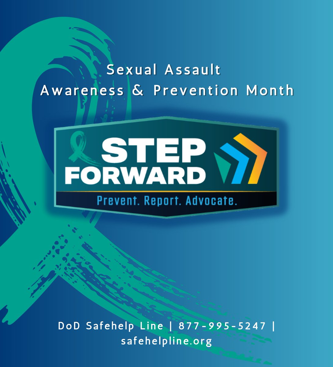 April is National Sexual Assault Awareness and Prevention Month and the theme is 'STEP FORWARD. Prevent. Report. Advocate.' The goal is to raise public awareness about sexual harassment and assault, offer support to those affected, and increase knowledge to prevent it.