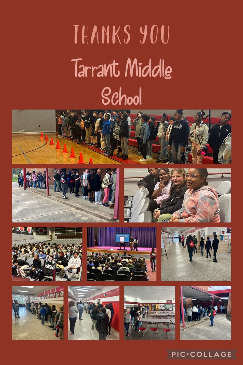The Forrest Family would like to thank Tarrant Middle School for hosting our 5th graders and giving them a tour of the school as well as providing some middle school expectations. #ForrestFamily #WeAreHCS @HCS_TitleI @HamptonCSchools