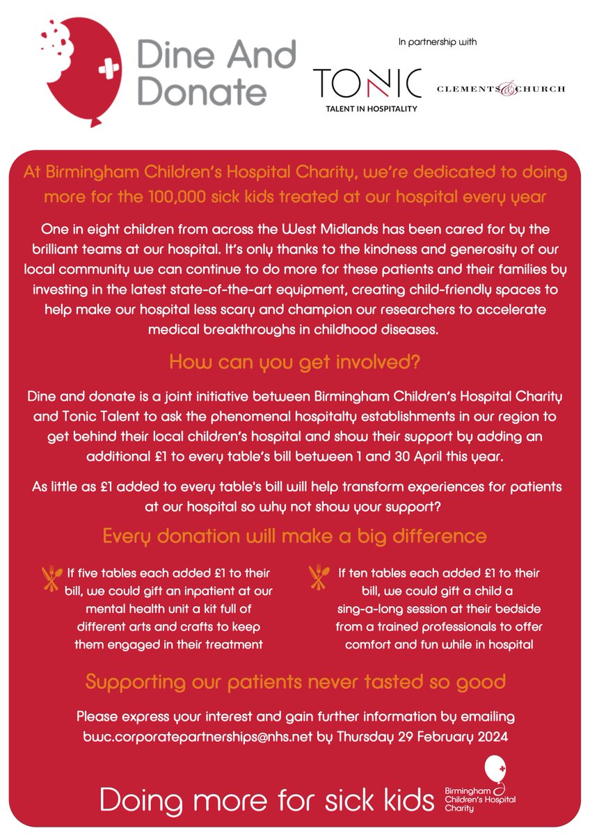 What a beaut of a day here in sunny Brum! 🌞 It's the perfect opportunity to go and have a spot of food in The Plough, Harborne where coincidently you can also soak up the feel-good factor from supporting @Bham_Childrens through our Dine and Donate initiative 😉🎈 More info 👇