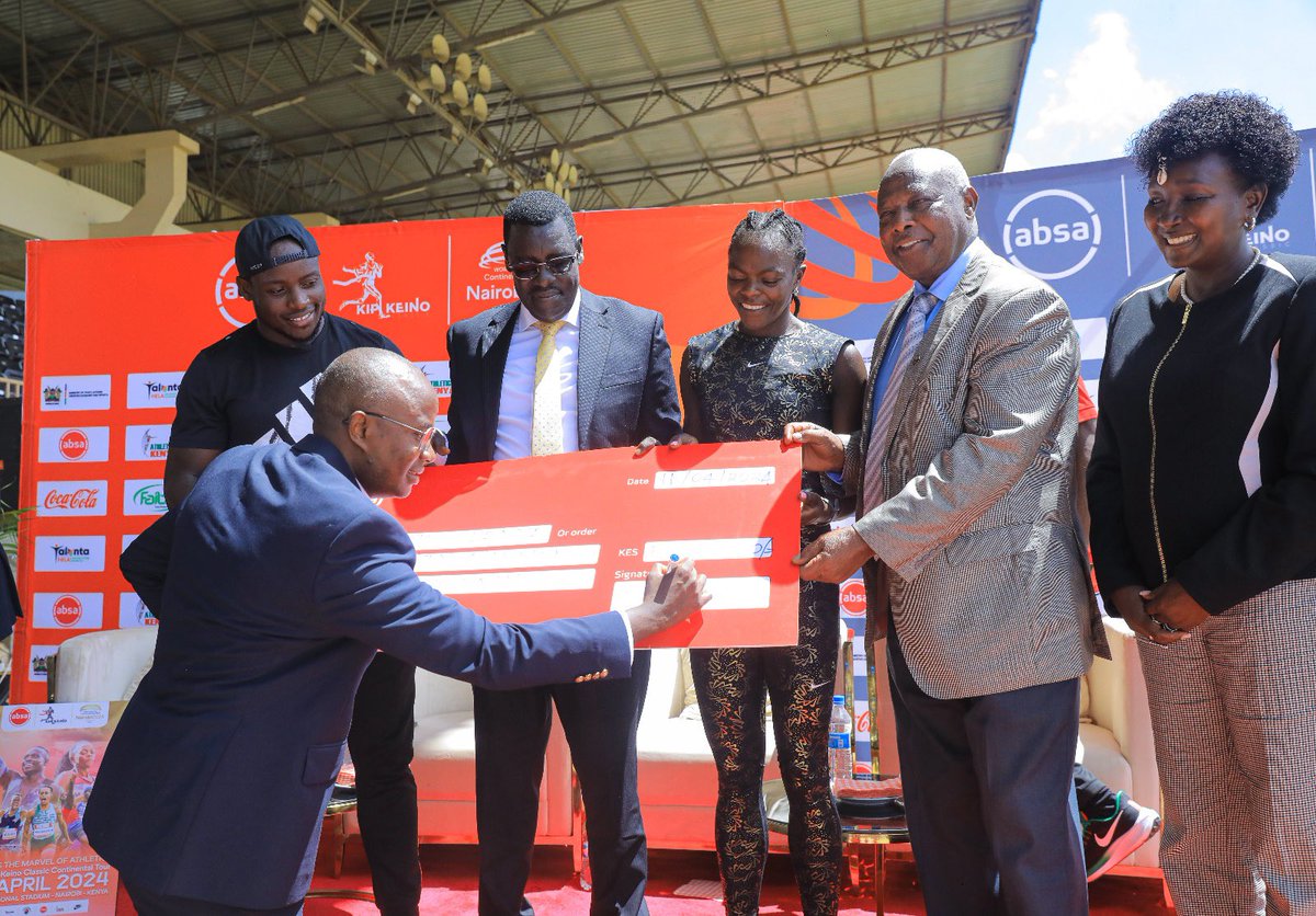 This morning, we were at the Nyayo National Stadium for the official announcement of our sponsorship to this years' #AbsaKipkeinoClassic2024. 
#TujazeNyayo
#YourStoryMatters