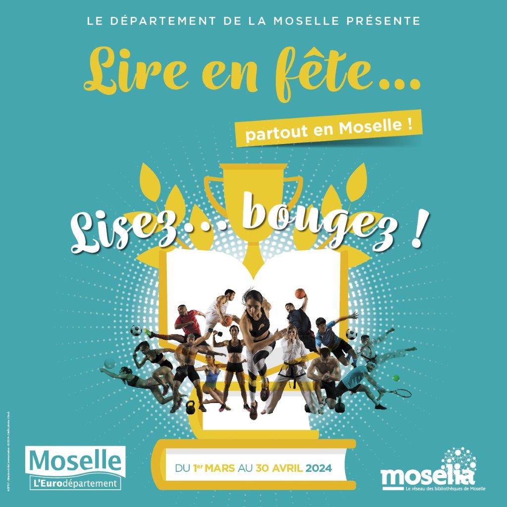 📚 #VendrediLecture : Lire en fête… partout en #Moselle ! Jusqu'au 30 avril, lisez, bougez dans les bibliothèques mobilisées sur la thématique du sport ! ℹ️ Programme détaillé : moselia.moselle.fr/les-evenements…