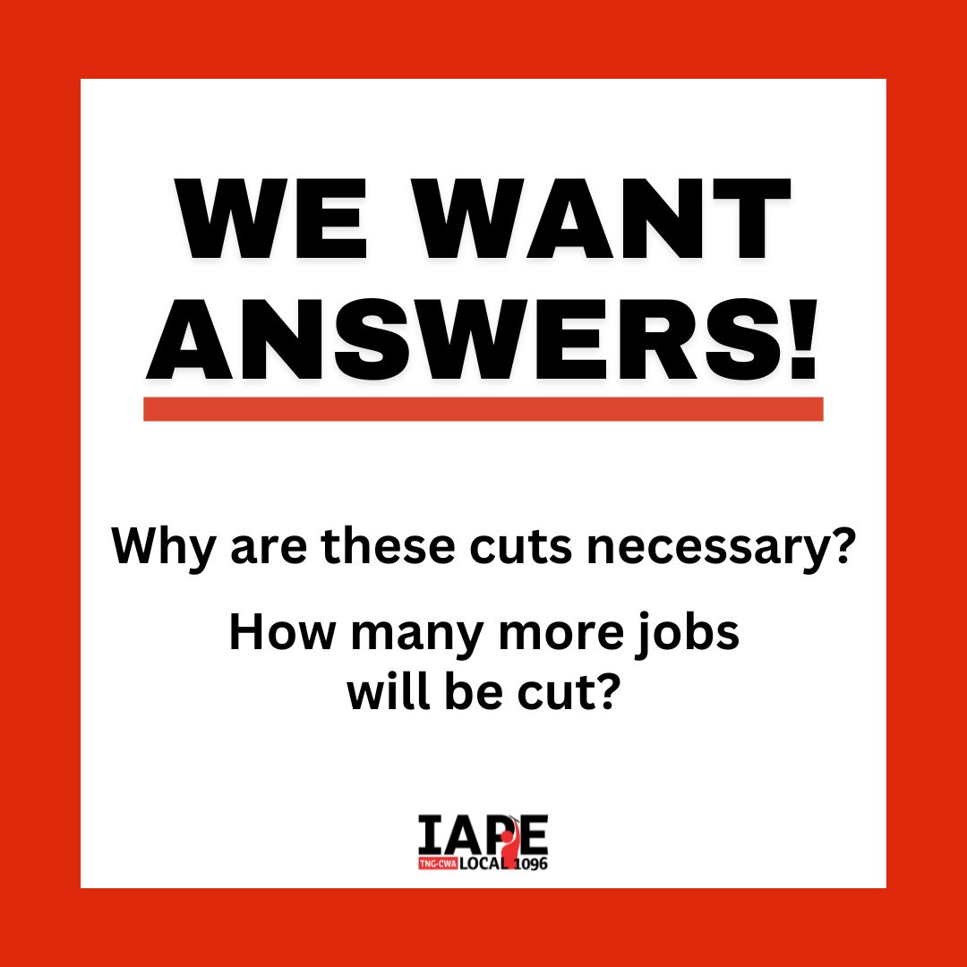 More than a dozen of our colleagues were laid off yesterday. We're devastated and outraged for them. We demand answers from management – why are these cuts necessary during record profits and how many more will there be?