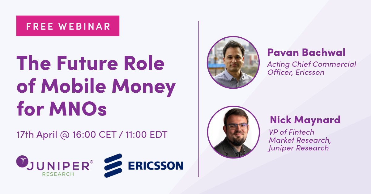 What role will #MobileFinancialServices play in driving future growth for #ServiceProviders? Gain valuable insights during our Webinar with @JuniperResearch on April 17th. Sign up here ⬇ juniper-research.webinargeek.com/what-will-driv…