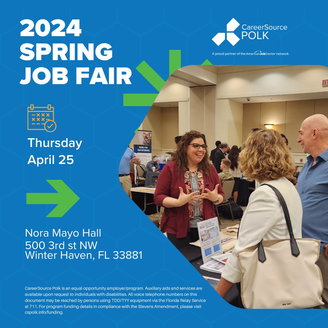 CSPYoungLeaders's tweet image. 🌷👔 Join us at our Spring job Fair for a chance to connect with employers, explore diverse career paths, and seize new opportunities. We hope to see you there! Visit cspolk.info/2024springjobf… for more info. #SpringJobFair #CareerGrowth