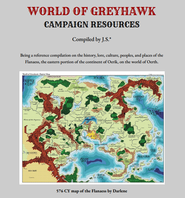 WardukeAtHome's tweet image. Here's my Greyhawk Campaign Resources document. It's basically a curated collection of links to help people DM and play in the Greyhawk setting. 

drive.google.com/file/d/1VkNsTG…