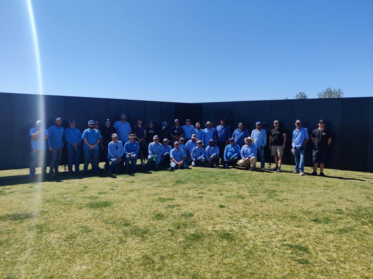 Yesterday, the outstanding employees of Maricopa Water District, Veterans from AZ and employees and friends of Service-B4-Self Non Profit helping Veterans set up The Wall That Heals in Peoria, AZ. Thank you, volunteers! TWTH is open around the clock until 2pm on Sunday.