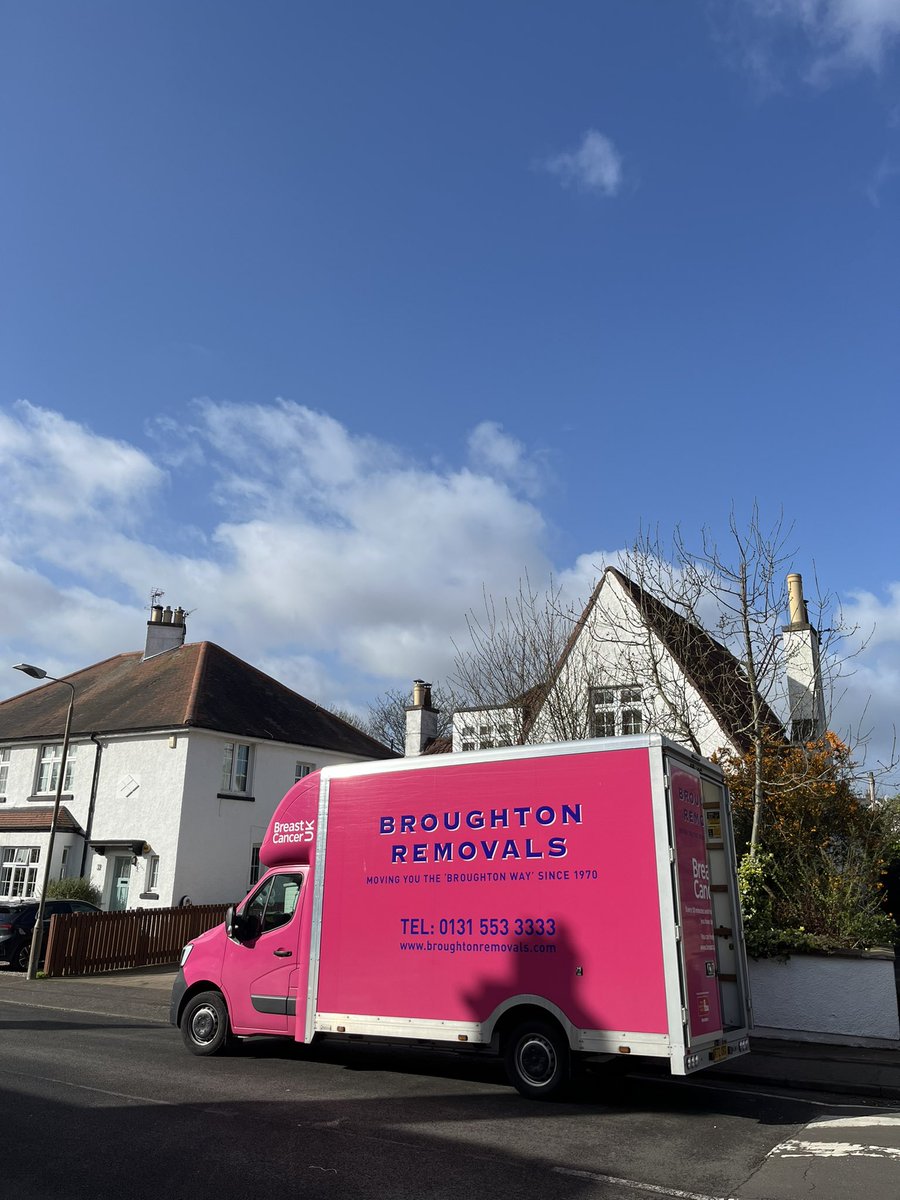 Spotted @Broughtons1970 Nelly in Trinity this morning - helping raise funds for @breastcancer_UK