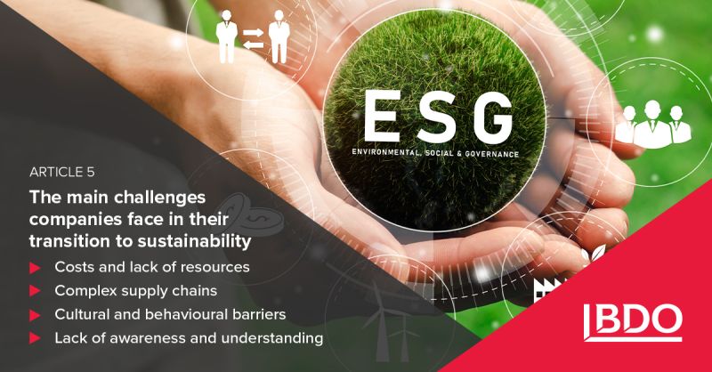 What are the main challenges faced by companies trying to implement a more sustainable business model? A recent survey by BDO Belgium and Mercuri Urval shows those and how to overcome them: ow.ly/f0vr50Rc7ly