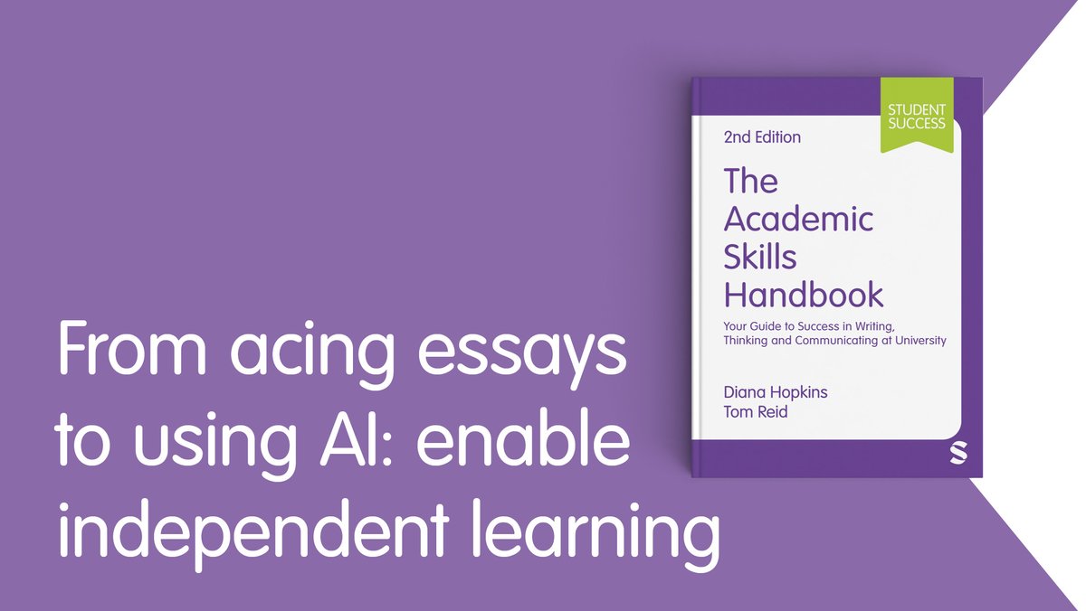 Say hello to the future of education 'The Academic Skills Handbook' 2e helps students harness tech like pros, with guidance on making the most of blended and online lessons and integrating #AI into their studies. Find out more here: ow.ly/Mx0X50Rbgpe #StudySkills