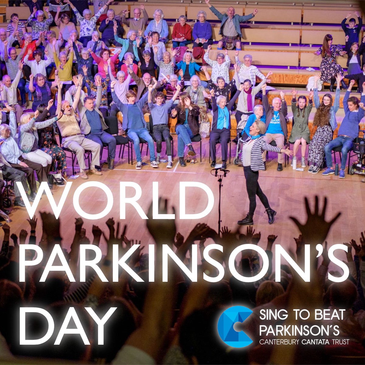 It is #worldparkinsonsday and we are united as a community to spread awareness and hope to improve the lives of those affected by Parkinson's. Today we applaud the resilience of people with PD, and their carers, family, and friends. #singtobeatparkinsons