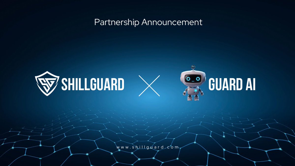 Partnership Announcement! ShillGuard X @BuyGuardBot GuardAI offers intelligent guidance on token safety, real-time on-chain data, token trendings, telegram crypto group management and AI interactions, catering to users questions and image generation. Join our communities: