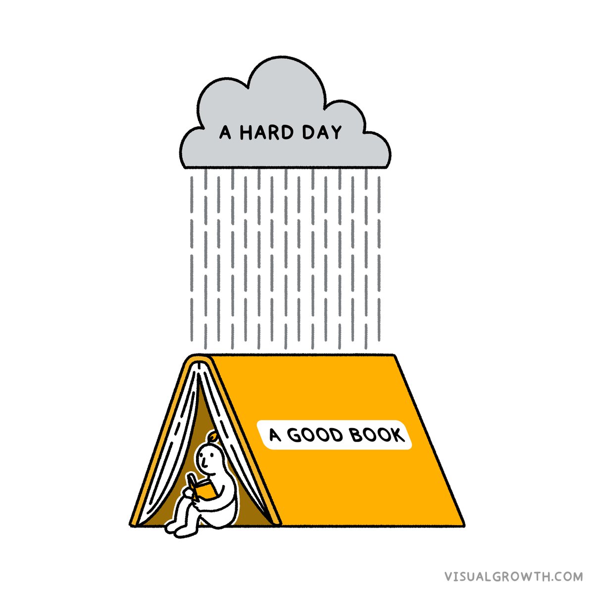 If you're having a hard day, find peace in a good book. (visual by @ash_lmb)