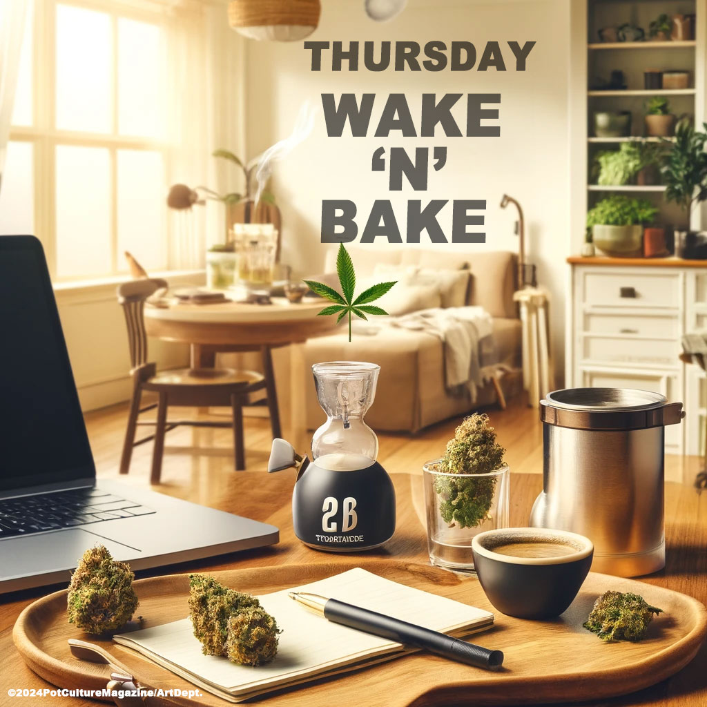 #WakeNBake: Rising with the sun and rolling into Thursday with my spirit lifted and eyes on the horizon. Every puff clears the mist, sharpening the focus for the day’s conquests. Here’s to breaking barriers and brewing success.  #ThriveThursday #PotCultureMagazine