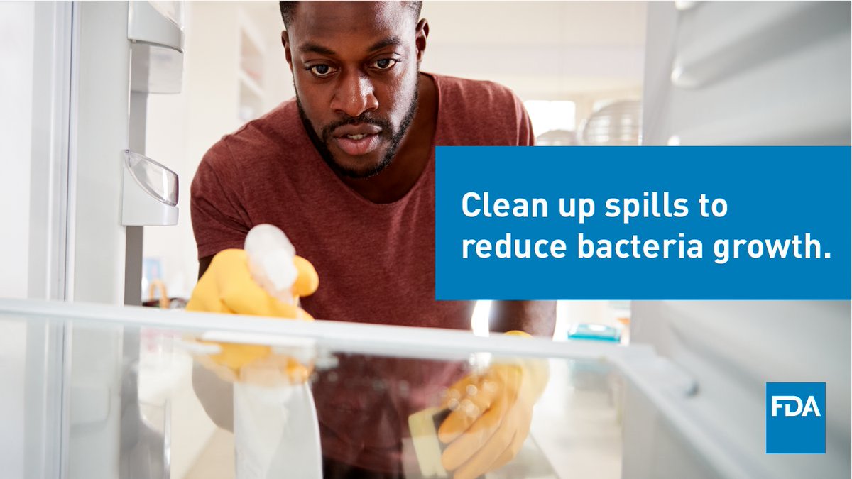 Spring cleaning is in full swing! 🌱 Be sure to clean up spills ASAP to keep listeria bacteria at bay. A little cleanup now ensures a healthier home later! fda.gov/food/buy-store…
