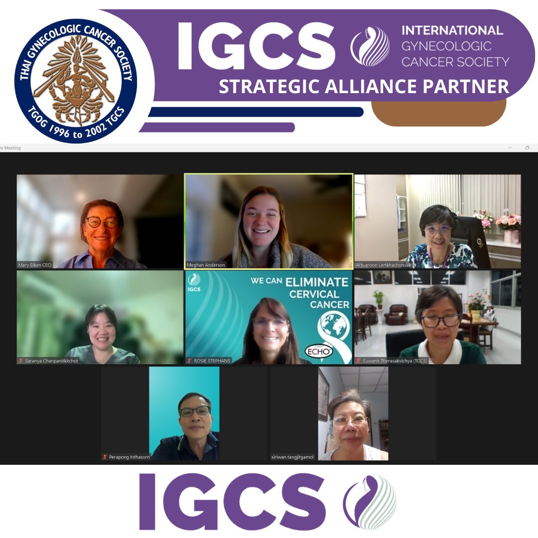 This morning, the IGCS team met with our Strategic Alliance Partner, Thai Gynecologic Cancer Society. Here is a pic with their leadership as we discussed our plans for 2024 and the future. Learn more about the IGCS Strategic Alliance Program Here: igcs.org/membership/str…