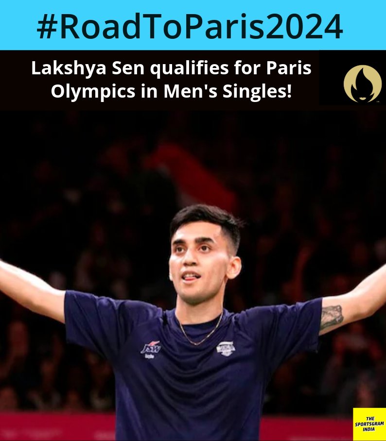 Lakshya Sen qualifies for his 1st Olympic Games! 🇮🇳

#RoadToParis2024 #Paris2024 #Badminton