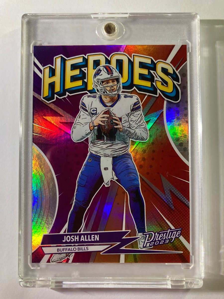 1218Sports's tweet photo. 🎁Appreciation Day Giveaway🎁

Winner Announced Tuesday

🔥Josh Allen Panini Prestige Silver Holo Heroes

To enter
1. Follow
2. Retweet
3. Like https://t.co/gy74tsHhdQ