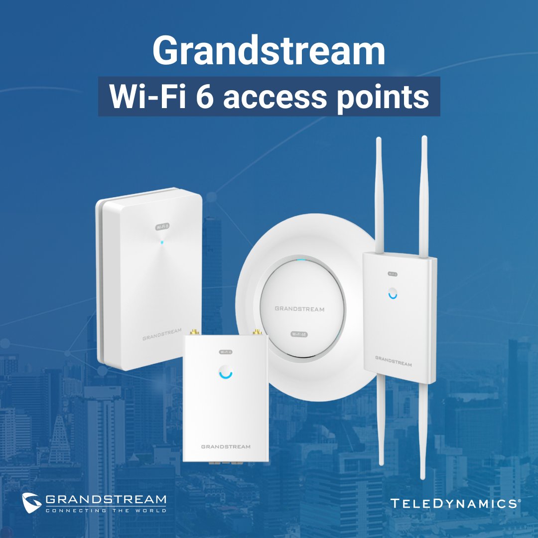Grandstream's Wi-Fi 6 access points, such as the GWN7661 and GWN7662, redefine seamless connectivity. 🚀 Whether you're upgrading an office, a co-working space, or a large venue, these access points deliver unparalleled performance. ✔️ #WiFi6 #NetworkSolutions #UC @GrandstreamNet