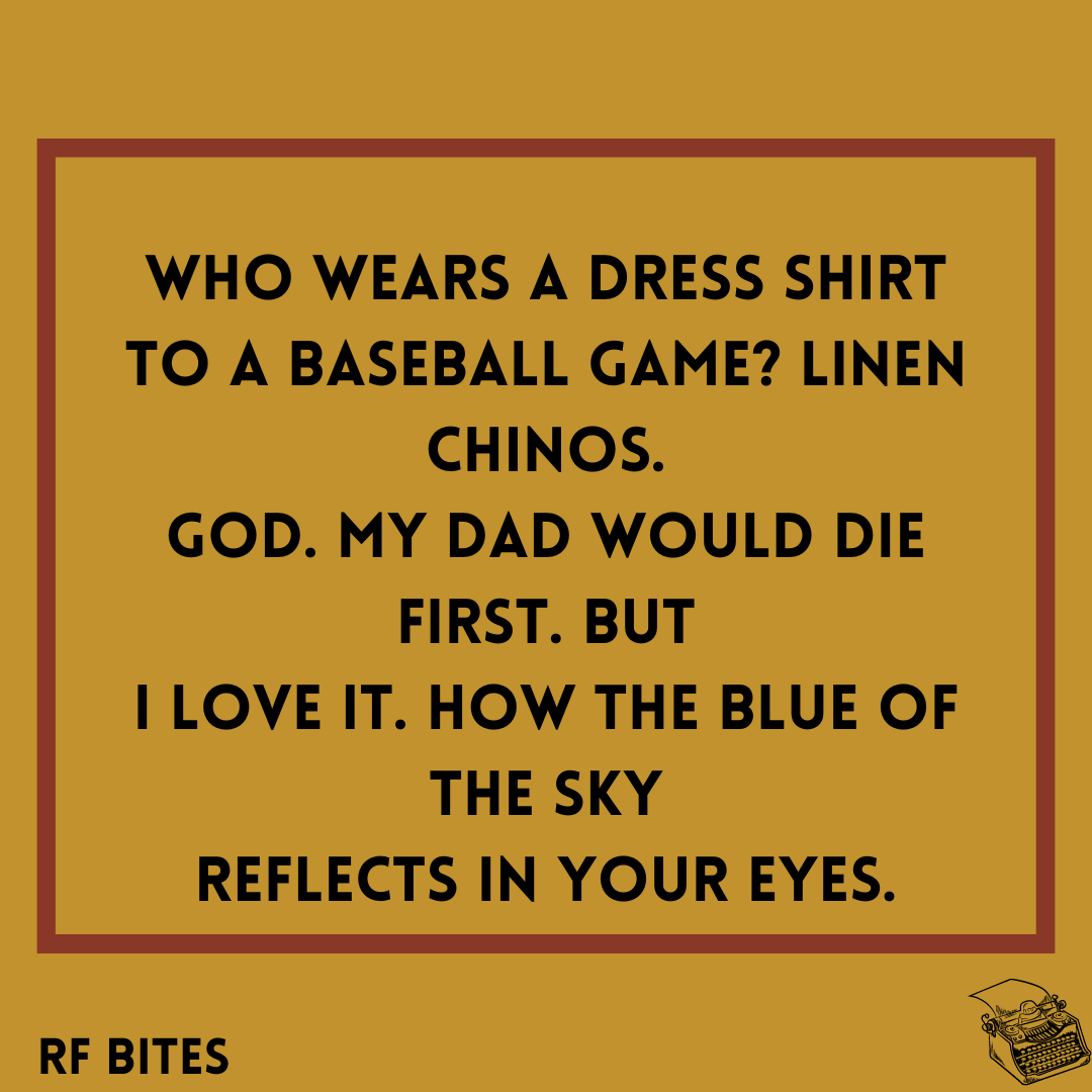 The baseball season has just gotten started so let's celebrate with a baseball themed poetry party! Courtesy of @JaredPovanda. This tiny taste is from 'Home Run' one of a trio of tender poems that are less about baseball & more about the people who love it. Look for them Sunday!