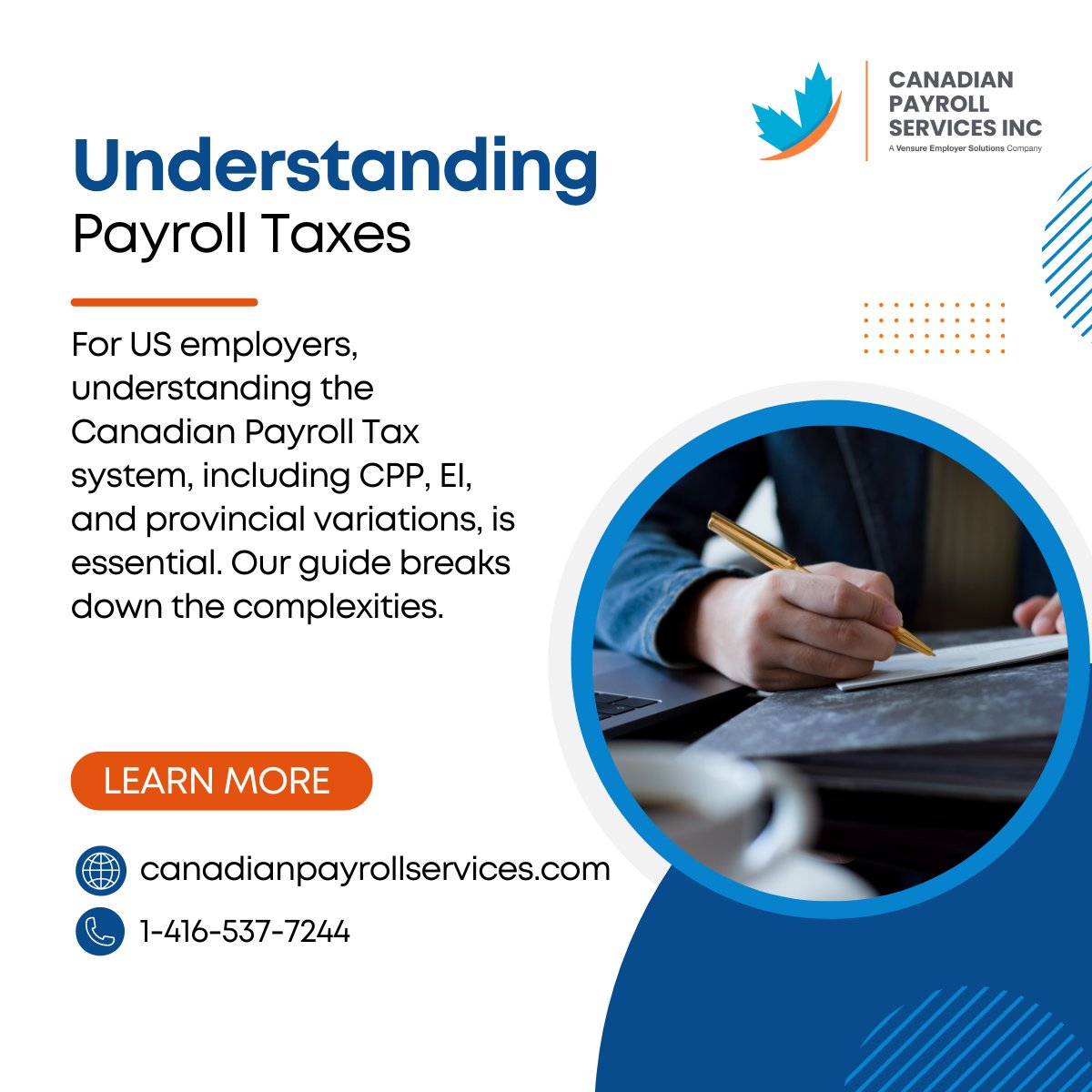 Decoding Canadian Payroll Taxes: A guide for US employers looking to understand the complexities of CPP, EI, and provincial variations. 📚 Get the full breakdown 👉 canadianpayrollservices.com/provincial-pay… #PayrollTaxes #CanadianBusiness #USExpansion