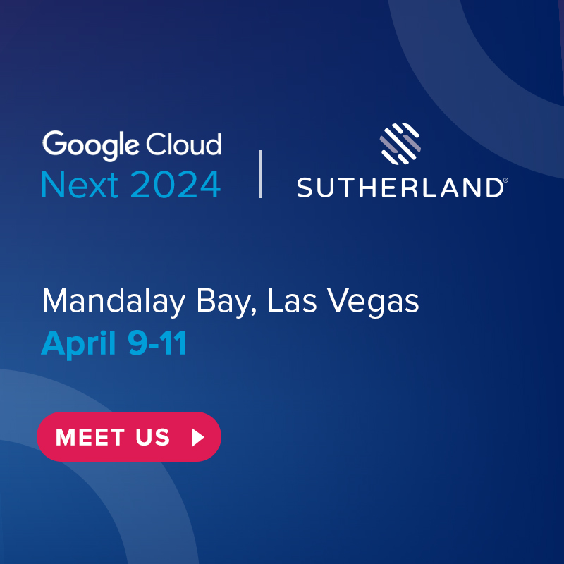 Are you heading to @Google Cloud Next 2024? Team Sutherland is ready to share the transformational stories of our clients and is excited to connect with customers and partners to explore the latest in cloud innovation. Meet us: bit.ly/3vKBoEm #CX #Cloud #SutherlandCXM