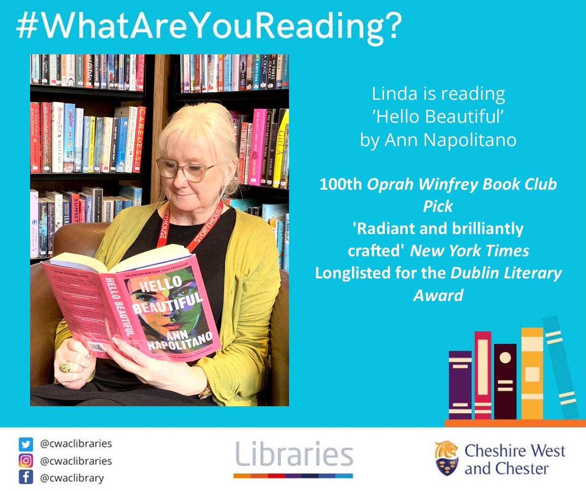 #WhatAreYouReading? Linda is reading 'Hello Beautiful' by Ann Napolitano Best friends and sisters, the four Padavano girls bring loving chaos to their close-knit Italian American neighbourhood 'Beautiful, I loved it' - Miranda Cowley Heller Reserve now:cwac.co/4ziKa