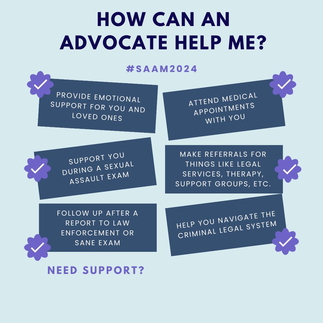 Advocates provide free, confidential services to people experiencing violence and their loved ones. Learn about our Hennepin Assault Response Team, hennepinhealthcare.org/hart. #SAAM2024 @MNCASA1