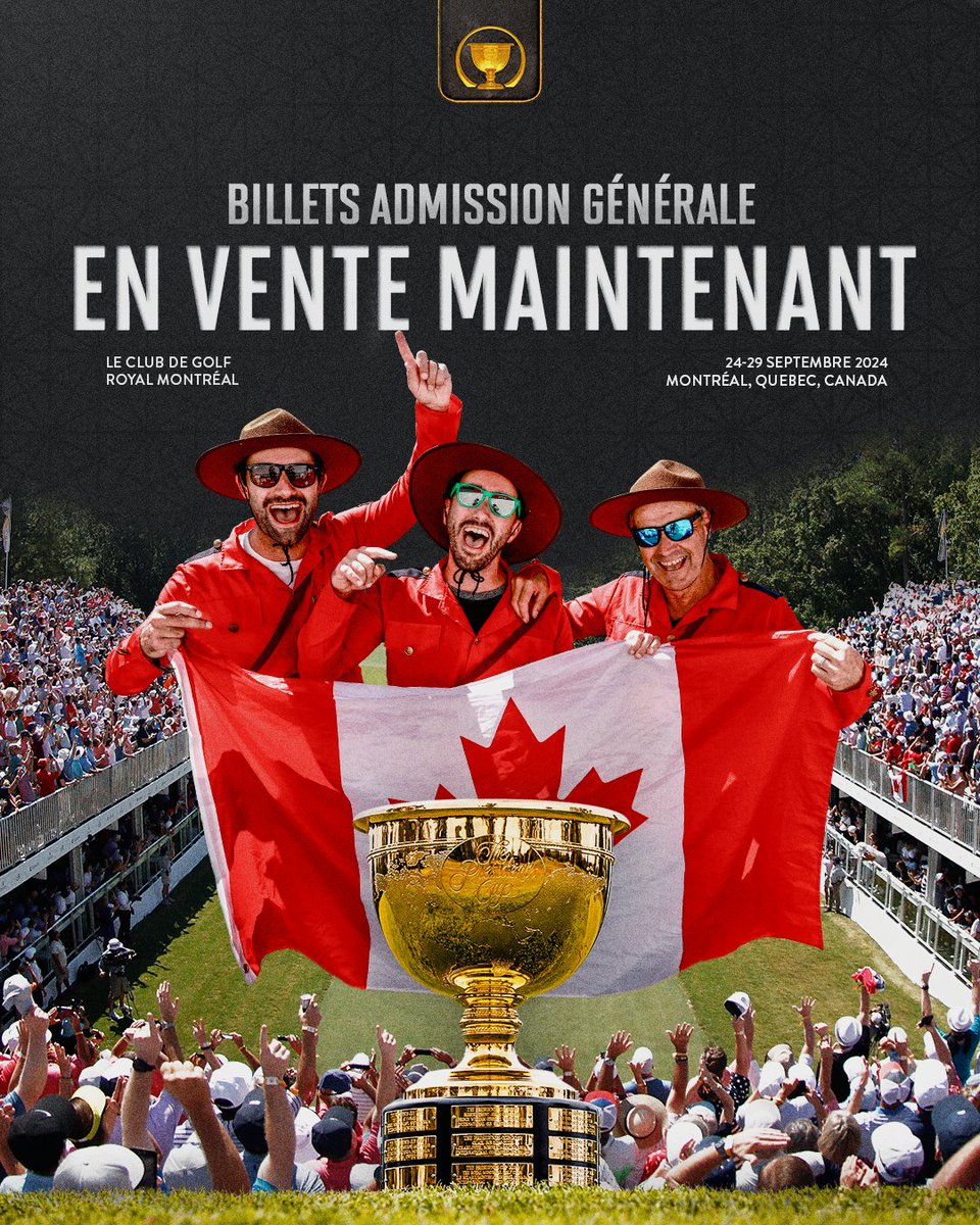 De retour devant les meilleurs partisans au monde cet automne. À bientôt, @Monmontreal ! 🎟️: presidentscup.com/fr/billets